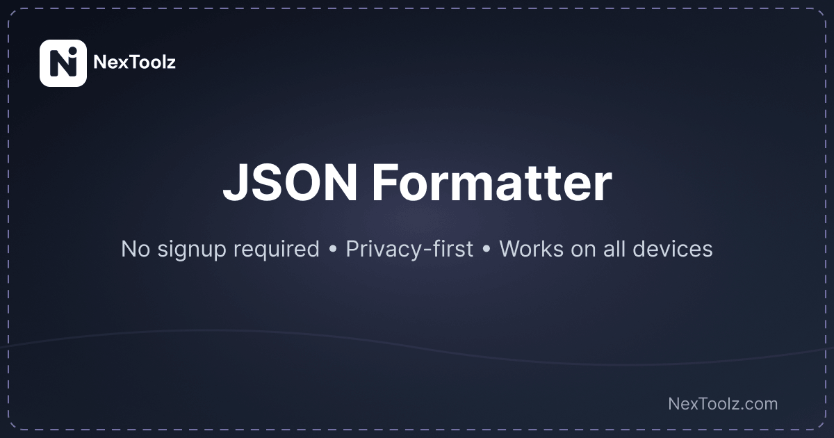 Free JSON Formatter & Validator — Beautify JSON Online